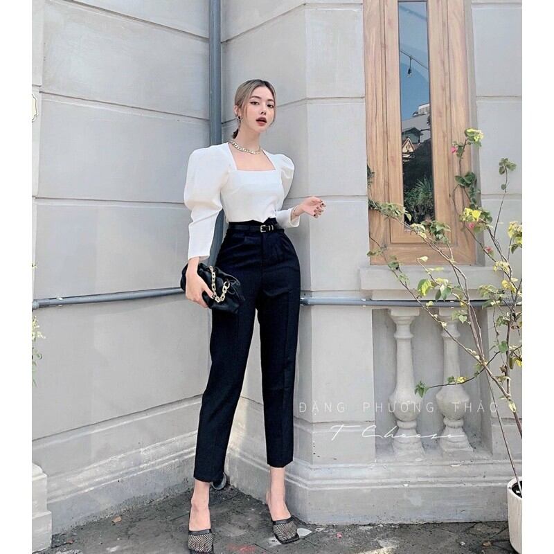 Quần Tây Nữ Cạp Cao Chữ V