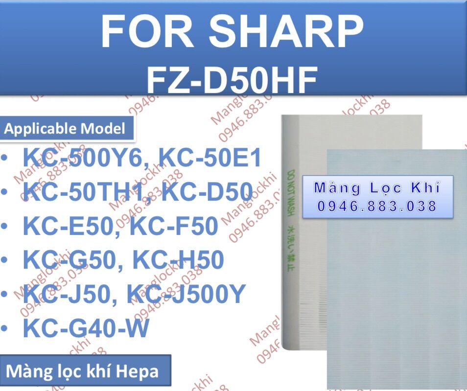 Màng lọc hepa shap kc-d50,e50,f50...