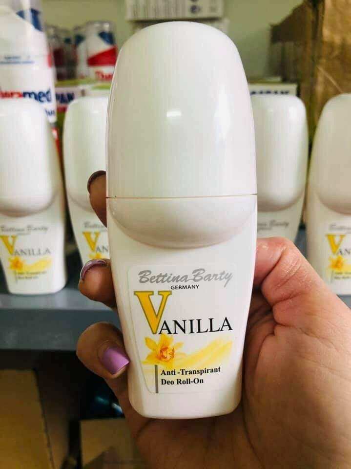 🌺🌺🌺LĂN KHỬ MÙI NƯỚC HOA VANILA ĐỨC. /180k 👉👉👉Đứng đầu danh sách lăn khử mùi tại đức cho chị em. 💃💃💃Lăn nách tích hợp nước hoa Vanilla - dòng lăn nách cao cấp đến từ Đức, 💯% "MADE IN GERMANYin ✅✅Lăn khử mùi Bettina Barty vanila với mùi hương vani