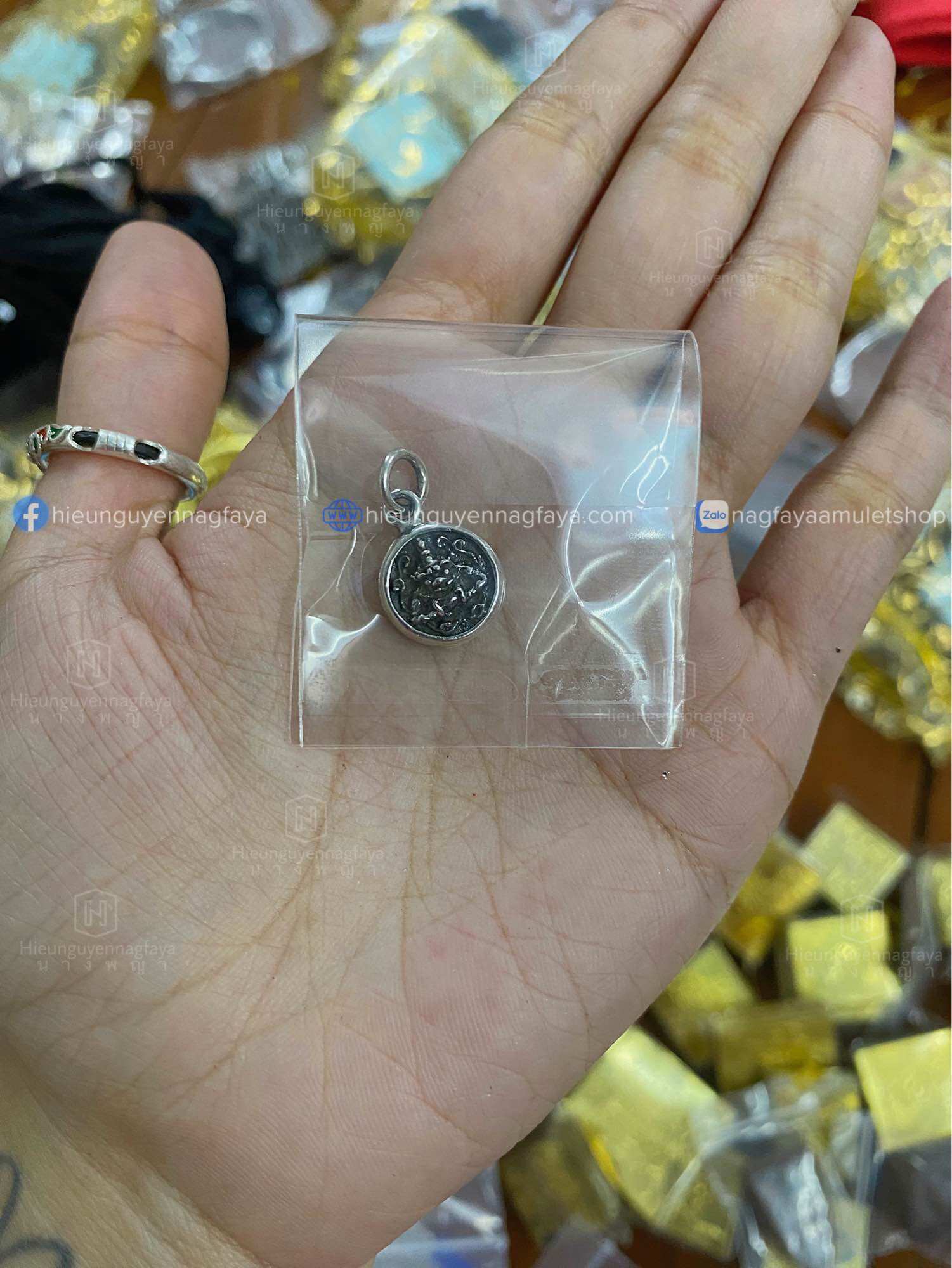 Mặt dây chuyền đeo cổ rahu thái lan bạc s925 - hàng thật