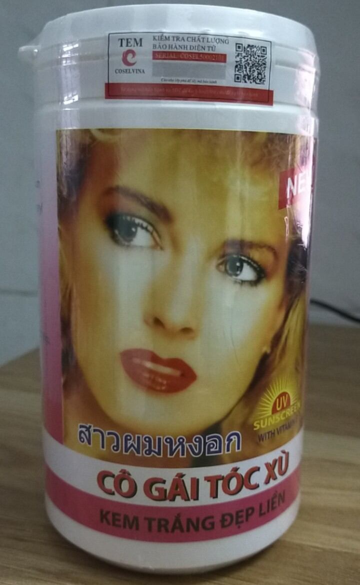 Kem trắng da Cô gái tóc xù hủ 500g