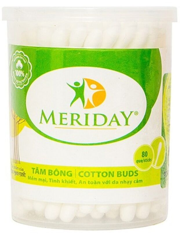 Tăm bông meriday hộp 80 que