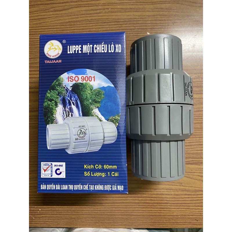 luppe 1 chiều taijan, lupe 1 chiều, van 1 chiều có lò xo phi 49, phi 60