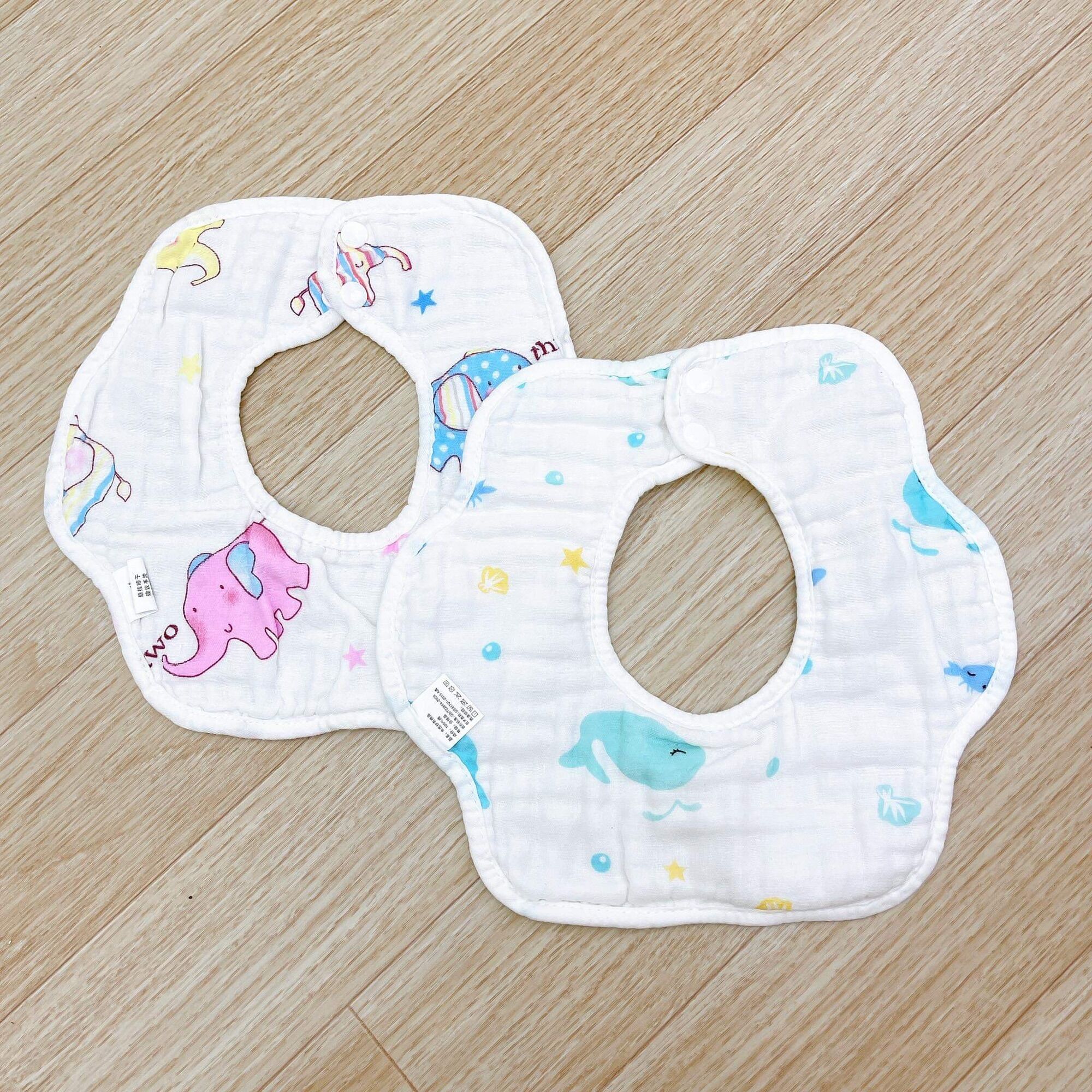 Yếm xô hoa organic cotton