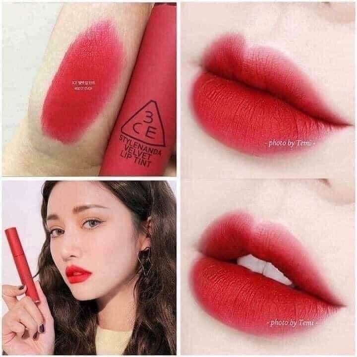 Son kem lì 3CE Velvet Lip Tint Best Ever (Đỏ Thuần) chính hãng Hàn Quốc