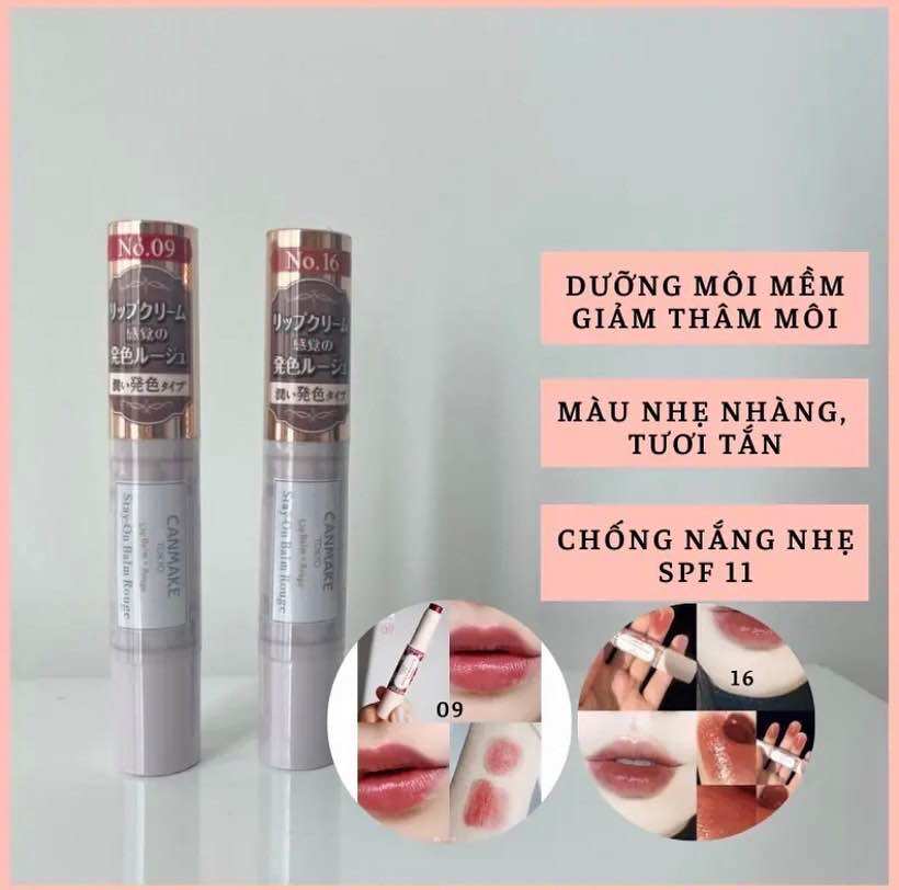 Son dưỡng môi có màu Canmake Stay-On Balm Rouge