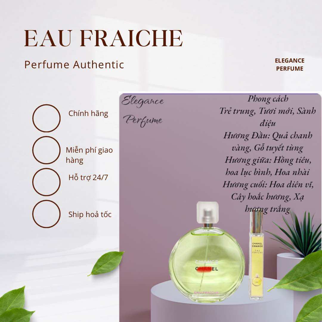 Mẫu thử Nước hoa nữ Chance Chan€l Eau Fraiche EDT