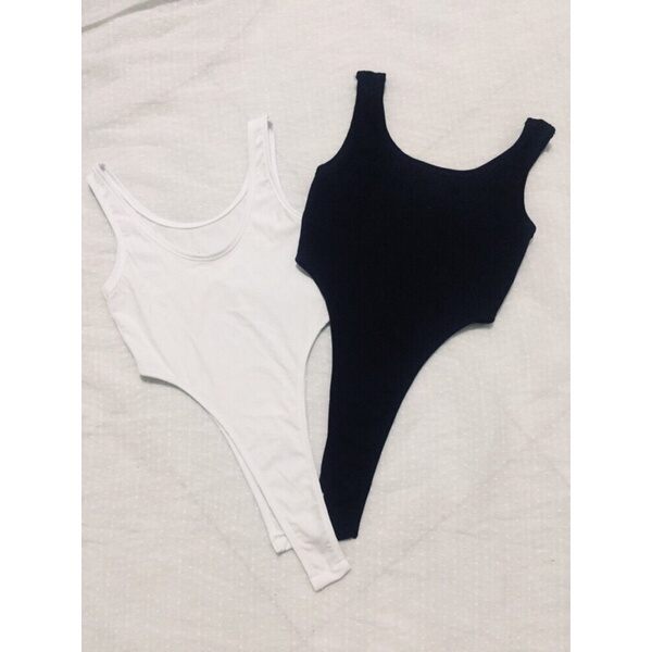 Áo Bodysuit 3 lỗ khoét eo thun gân