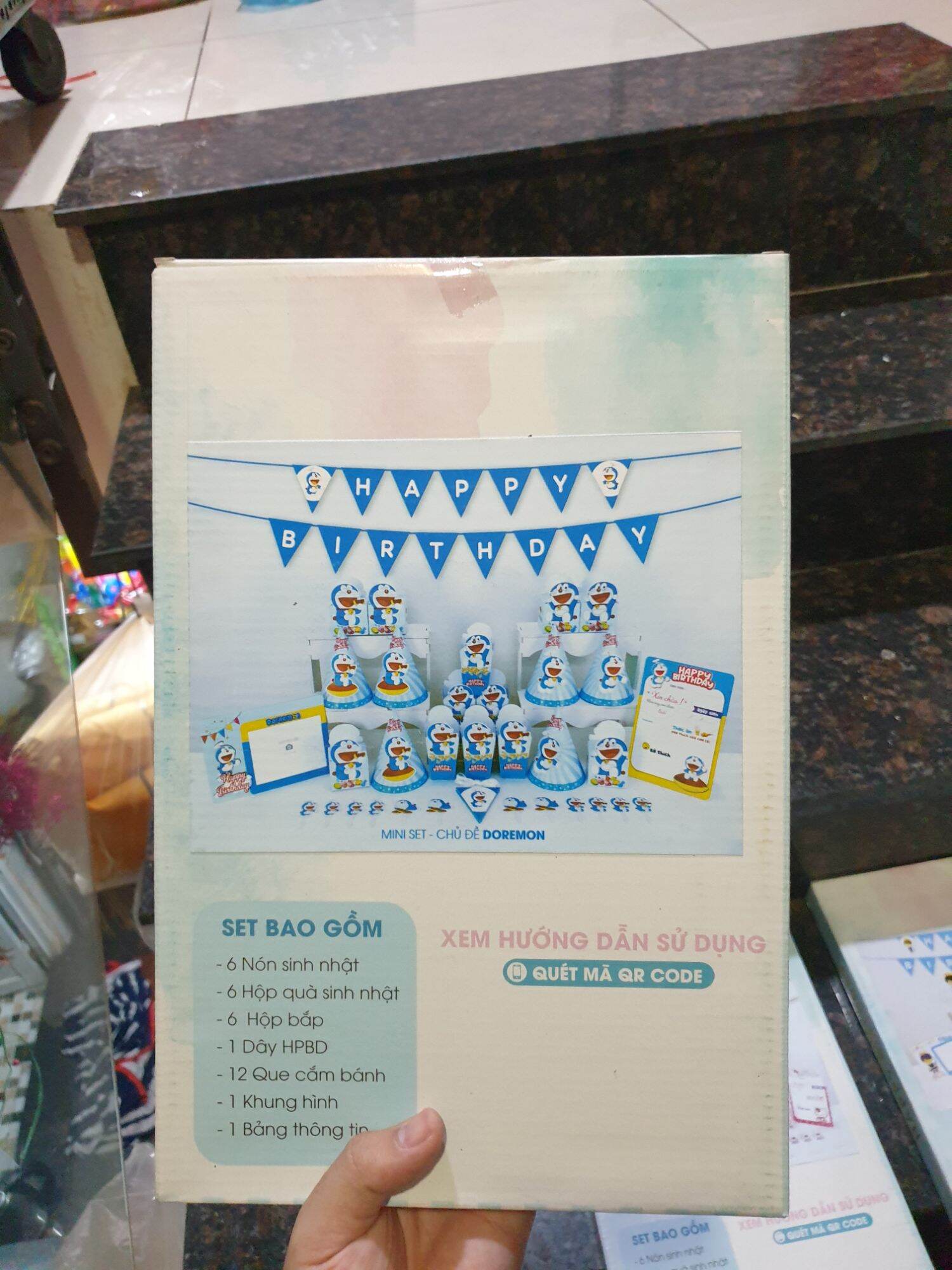 Bộ Trang Trí Bàn Tiệc Sinh Nhật Chibi Set