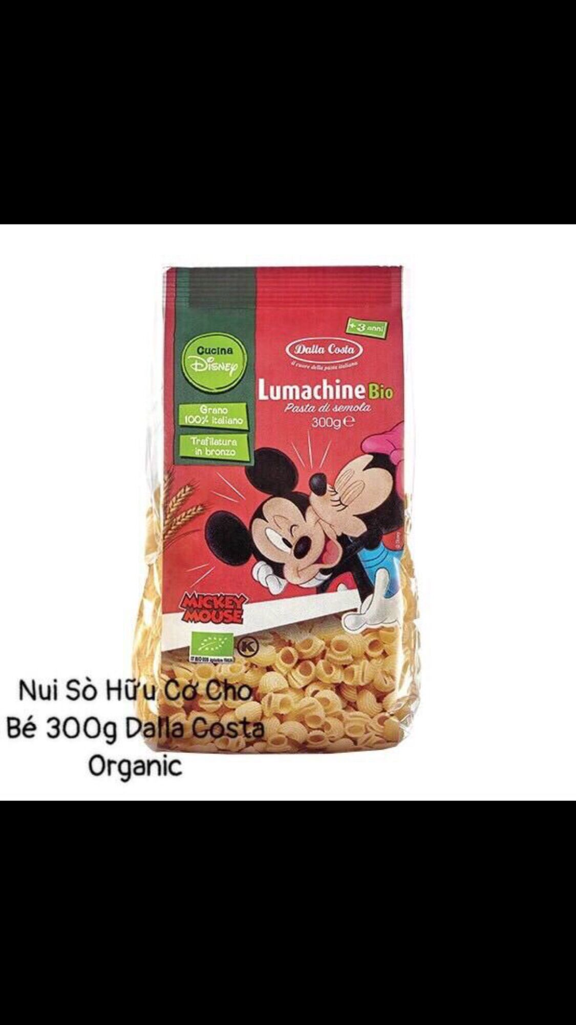 [ Tách lẻ 100g ] Nui sò hữu cơ cho bé Dalla Costa