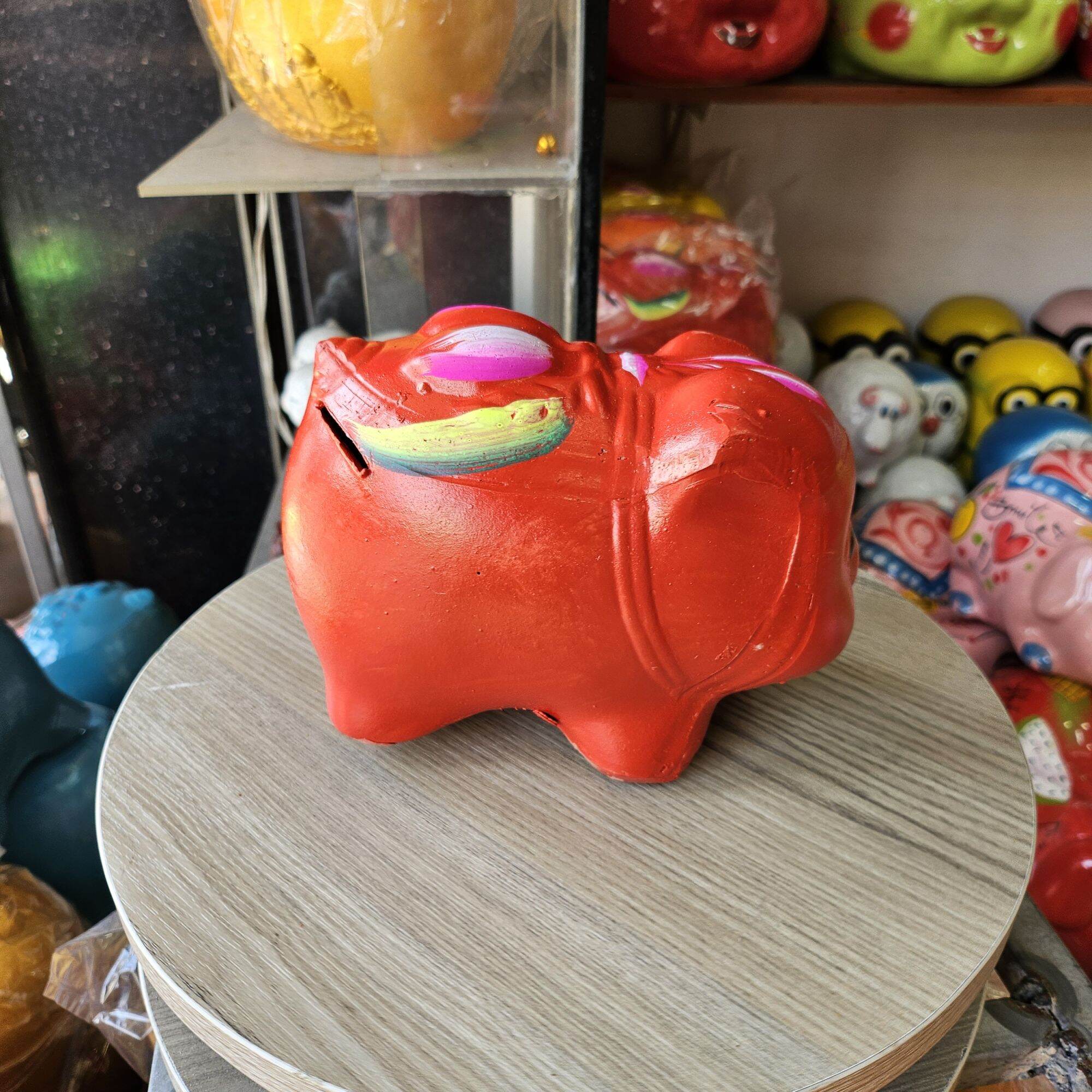 heo đất TRUYỀN THỐNG MÀU (dài 23 cm cao 12 cm)