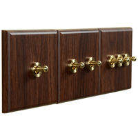 BaldeVance | Bảng Công Tắc ổ Cắm Tường Phong Cách Retro Chất Liệu Gỗ 86 Type