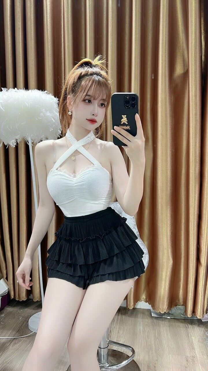 Áo kiểu chéo cổ chất thun gân mềm đẹp from dưới 50kg