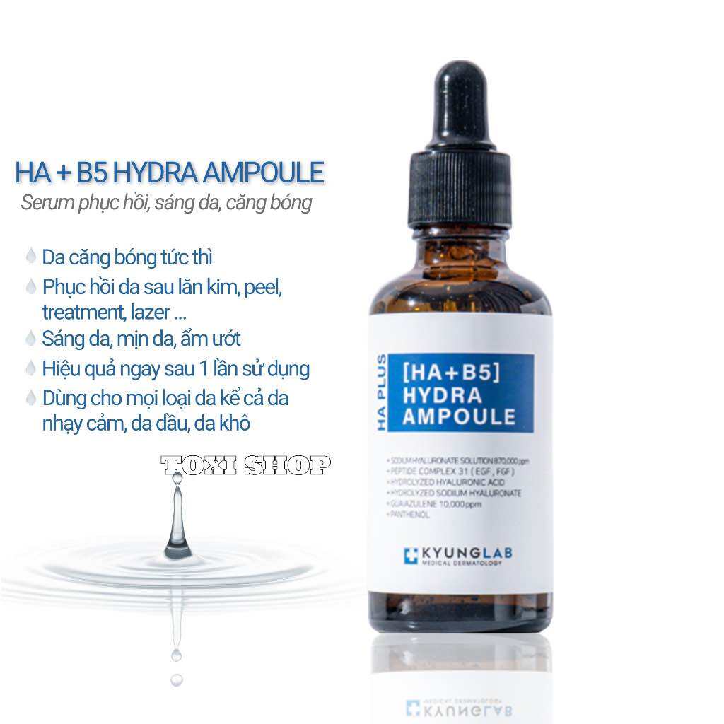 Serum HA KyungLab 50ml, tinh chất hab5, serum phục hồi da, cấp ẩm, căng bóng, trắng da, nâng tone