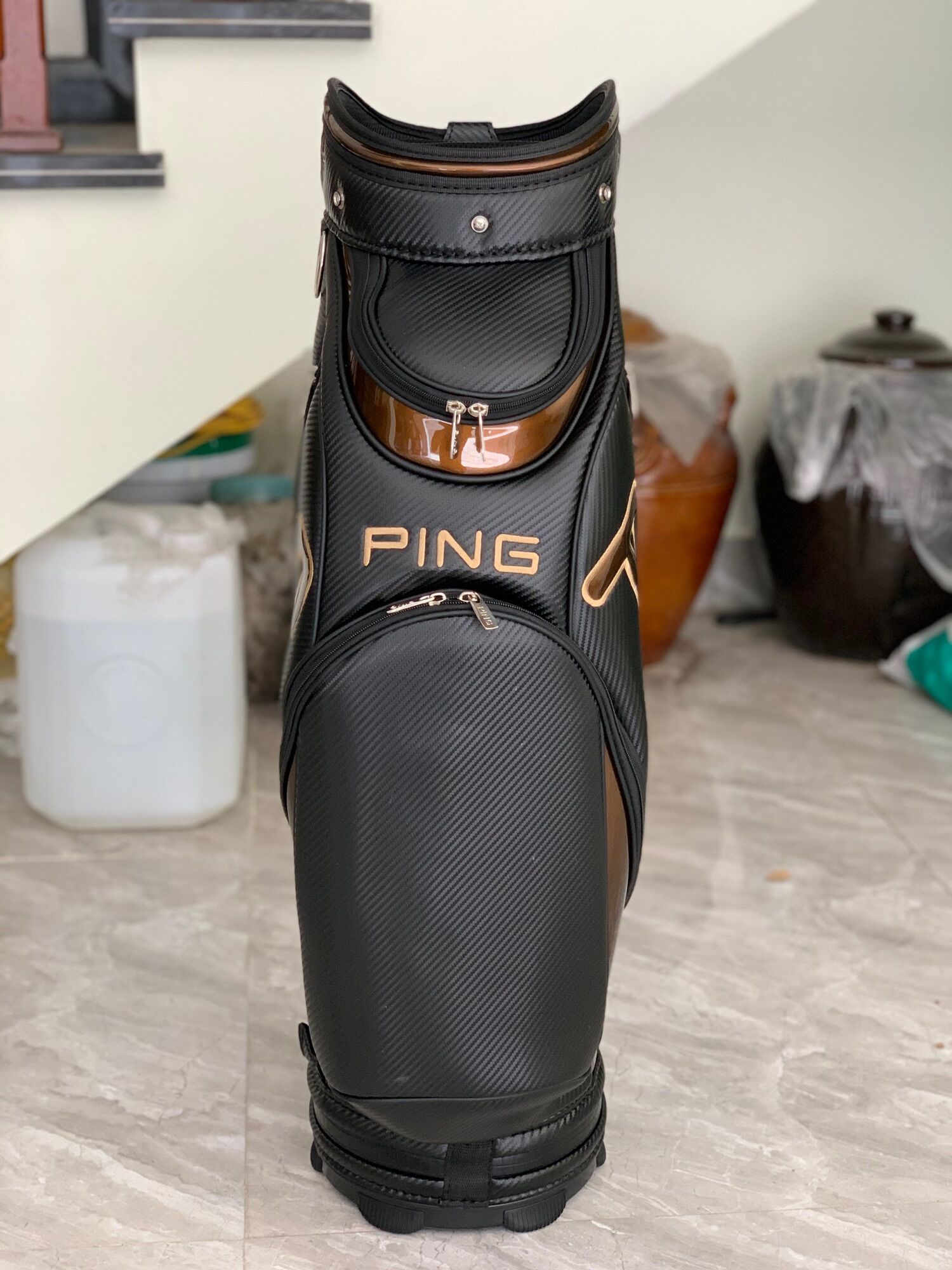 Túi đựng gậy Ping vàng đồng