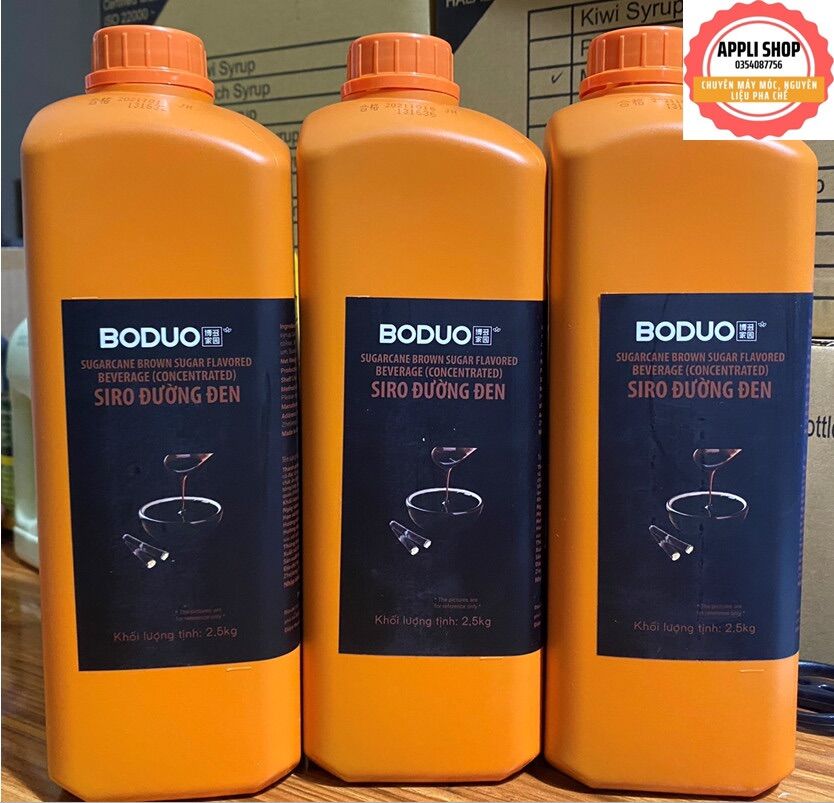 Siro đường đen boduo chai 2 lít.