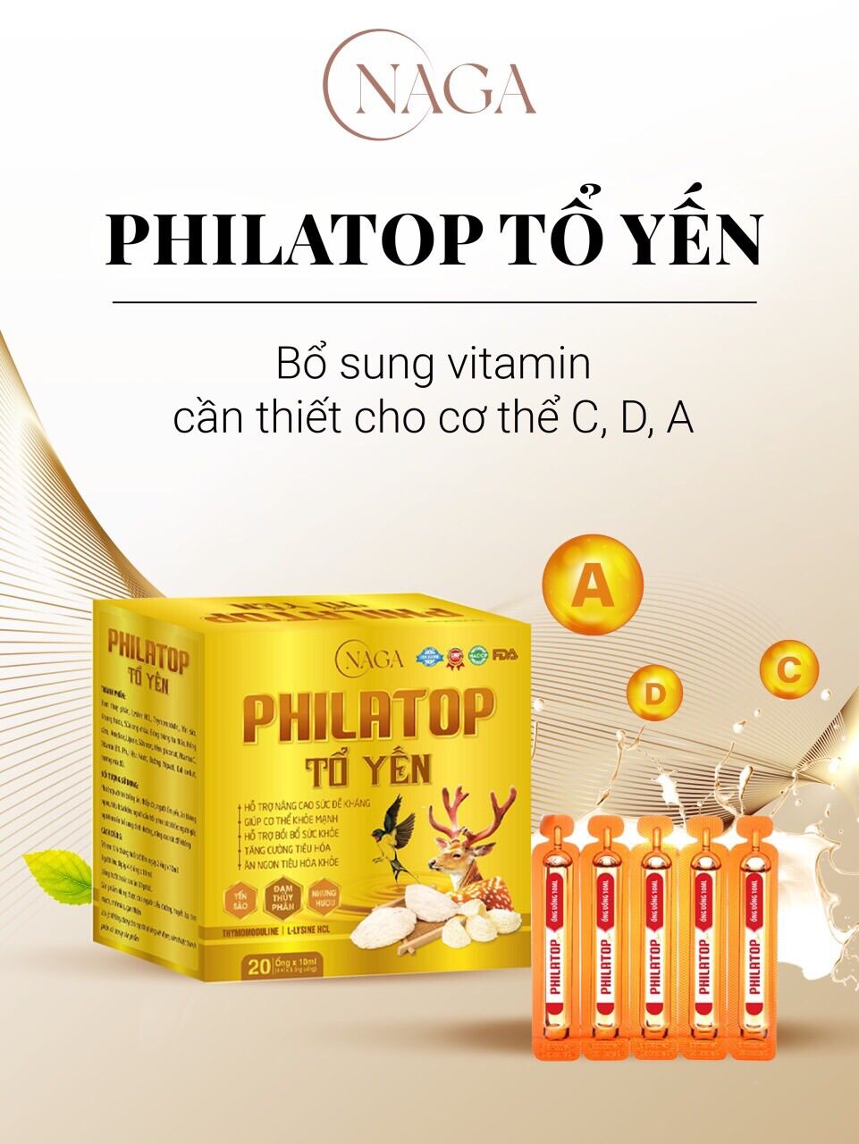 PHILATOP TỔ YẾN Bồi Bổ Sức Khoẻ giúp Ăn Ngon Tiêu Hoá Khoẻ