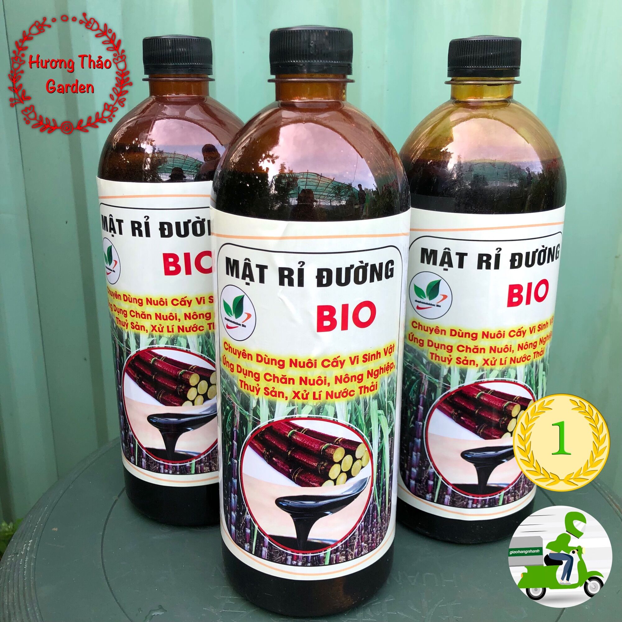 Mật rỉ đường bio nguyên chất ủ phân hữu cơ chai 1l