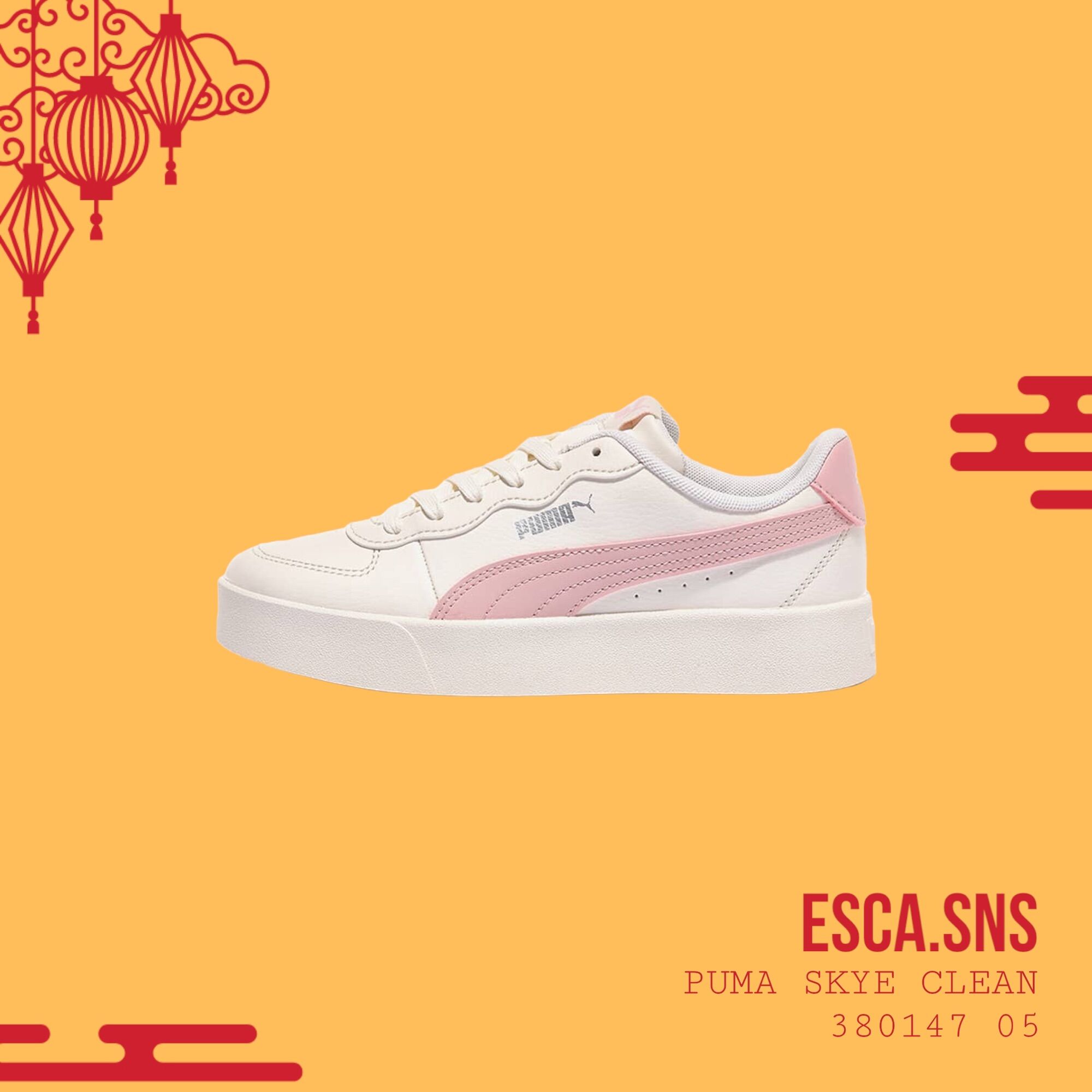 [CHÍNH HÃNG] GIÀY PUMA SKYE CLEAN PEACHSKIN PINK - 380147 05