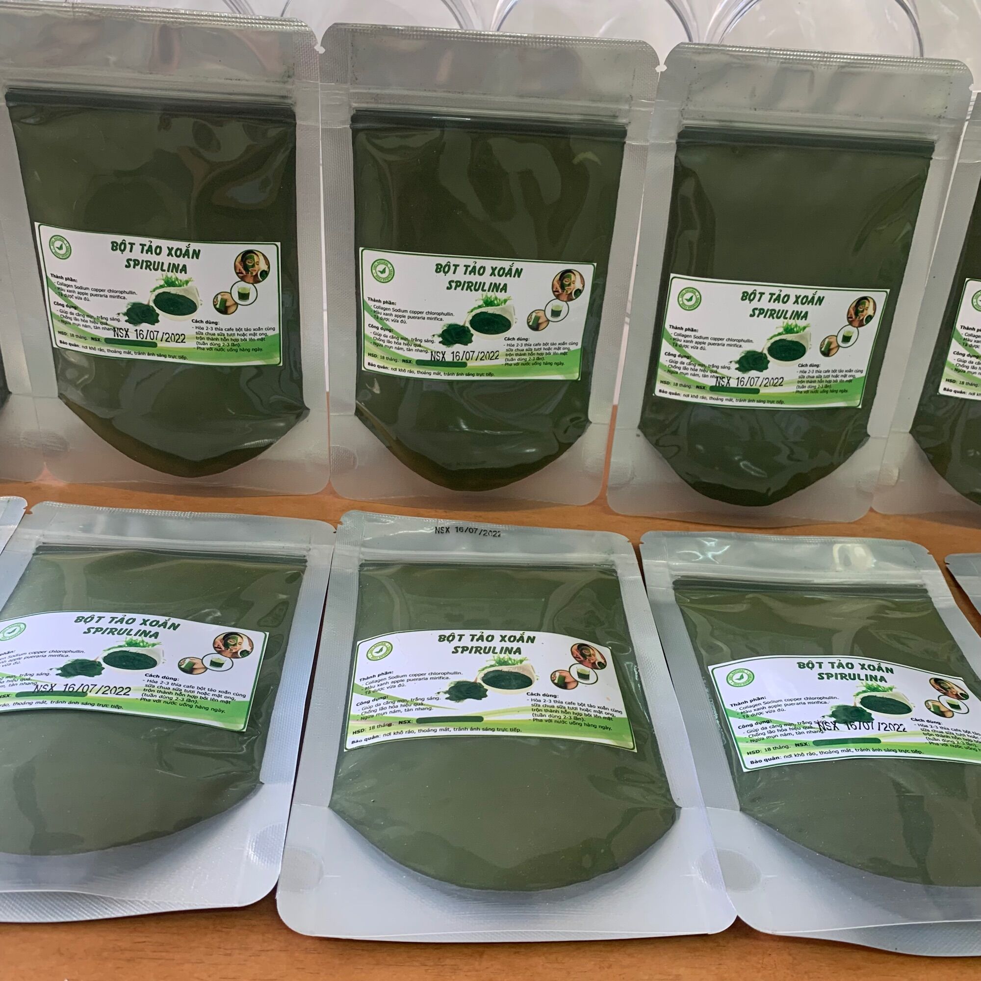 Tảo xoắn diệp lục collagen uống và đắp mặt gói 100g