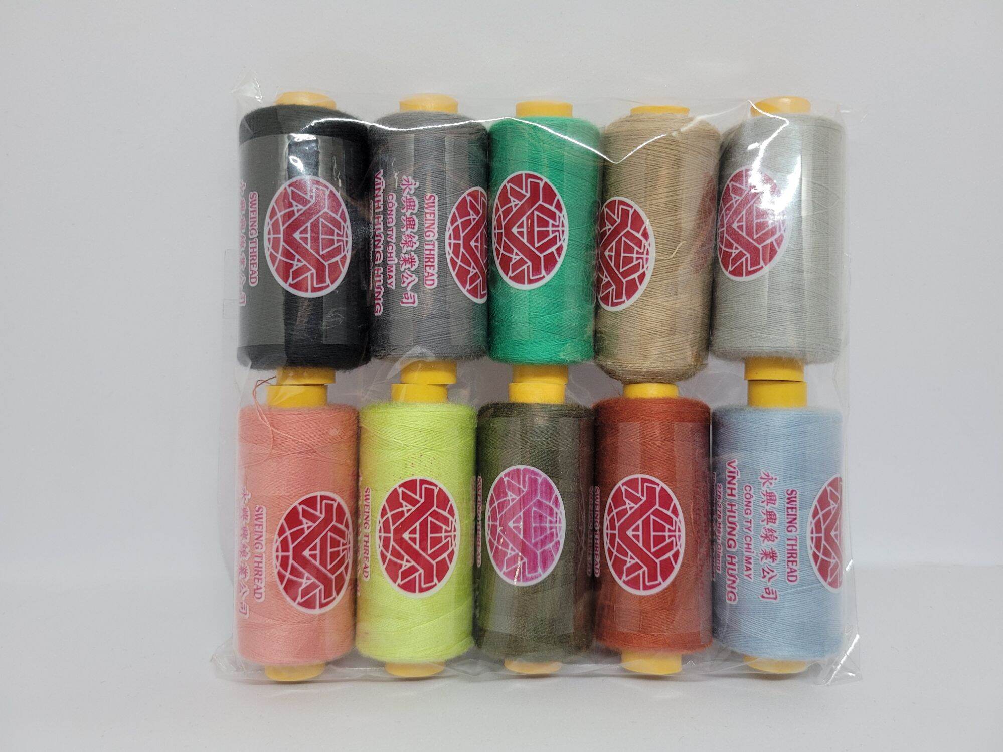 set 10 cuộn chỉ may cao cấp 40/2 đủ màu 400m/1 cuộn