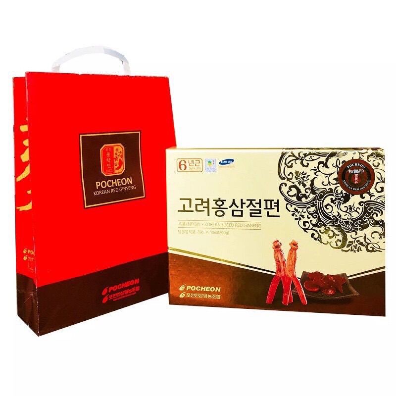 Hồng sâm lát tẩm mật ong Hàn Quốc Pocheon (Hộp 200g)