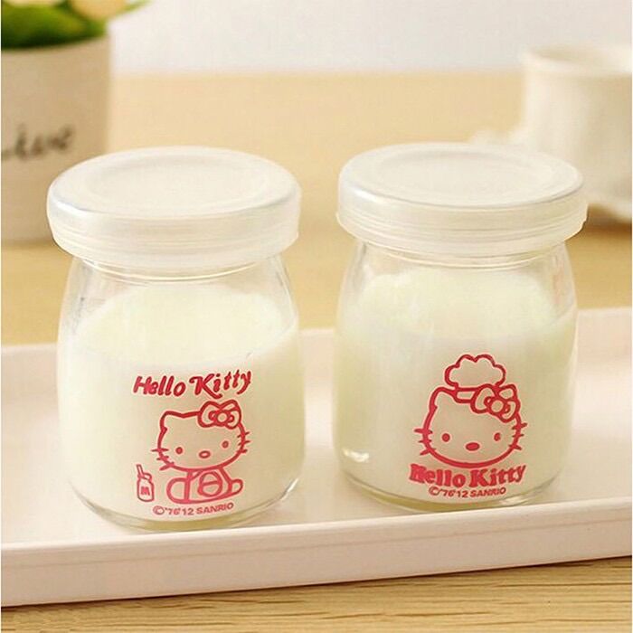 Hủ thuỷ tinh làm sữa chua_Hủ làm caramen,bánh flan có in hình 100ml
