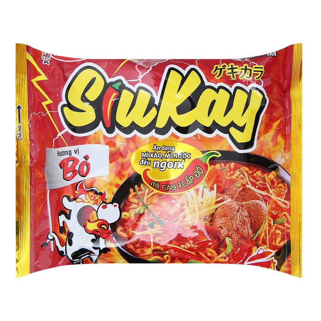 Mì siukay vị bò 7 cấp độ 128g