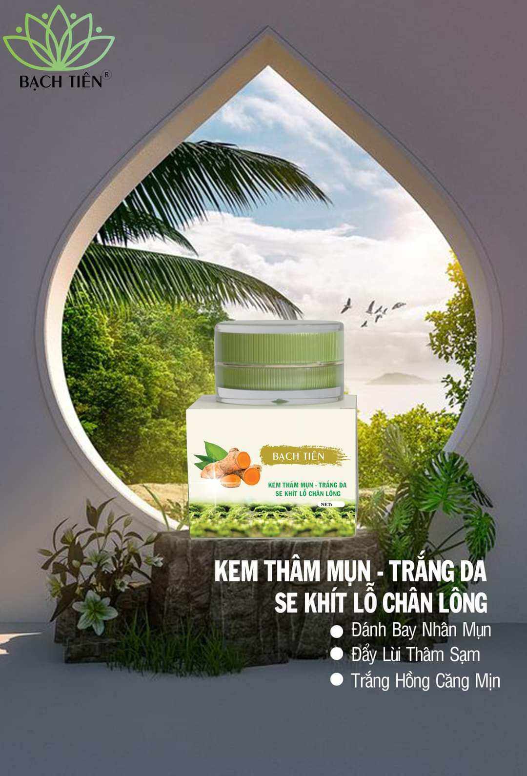 kem bạch tiên mụn thâm trắng da se khít chân lông 15g