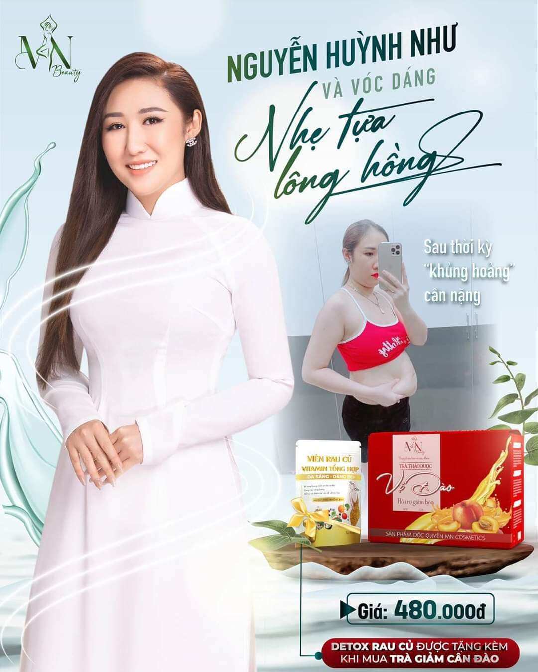 Trà giảm cân vị đào đông anh nguyễn huỳnh như chính hãng công ty