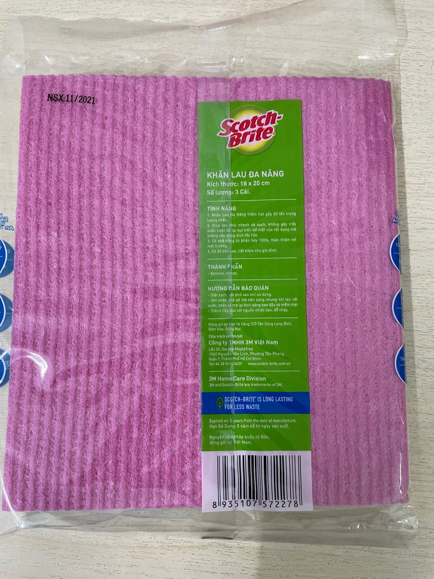 Khăn lau đa năng Scotch-Brite 3M (gói 3 18*20)