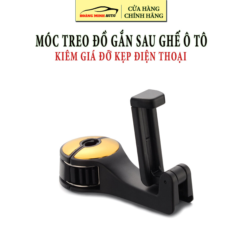 Móc Treo Đồ Gắn Sau Ghế Kiêm Kẹp Điện Thoại Cho Xe Ô Tô