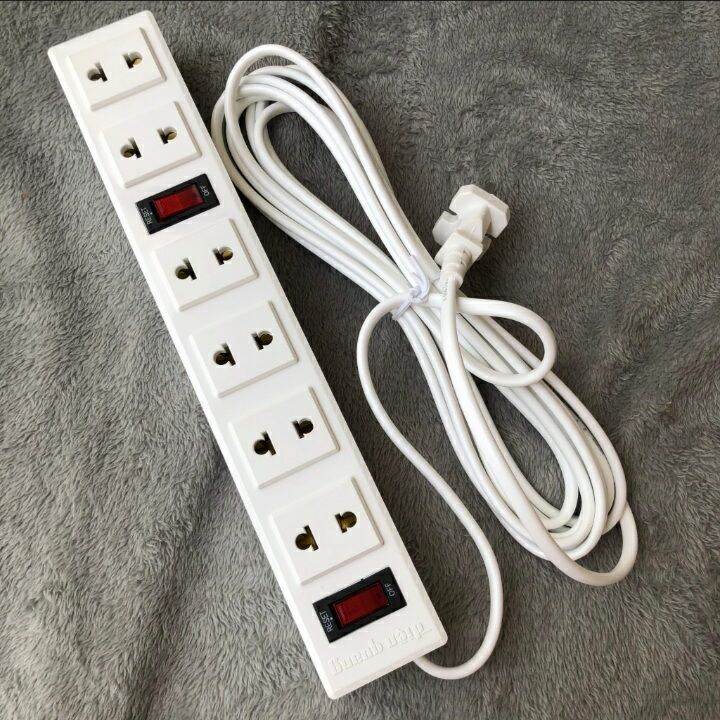 Ổ cắm điện quang 6 lỗ có dây