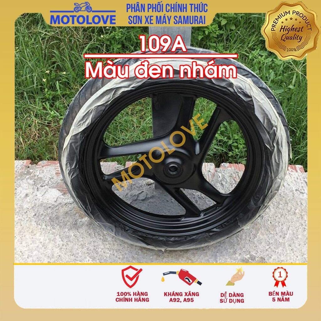 Sơn Samurai Cao Cấp Đen Nhám 109A