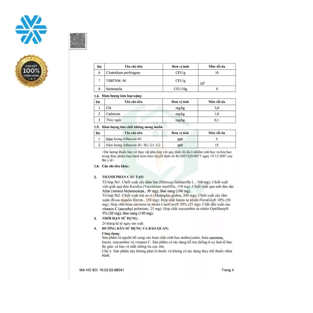 ( Hỗ Trợ Tăng Cường Thị Lực mắt,Thoái Hóa Điểm Vàng ) Thực phẩm bảo vệ sức khỏe Syn 7