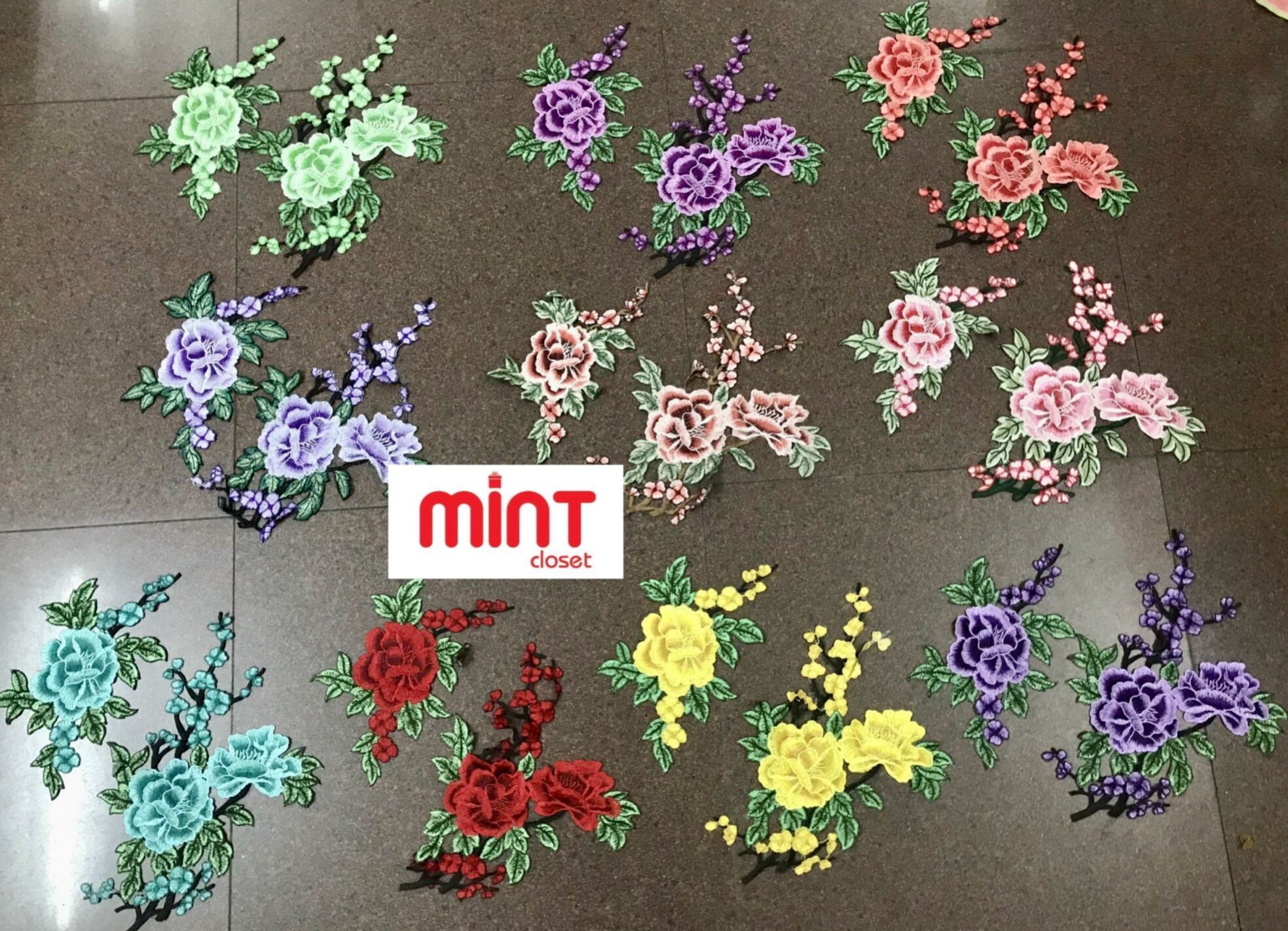 Bông chỉ hoa ren đính kết áo dài, đầm, váy 13