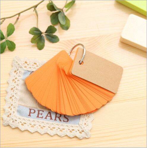 Bộ Flashcard học từ vựng 100 tờ (4*7 cm) - Nhiều màu