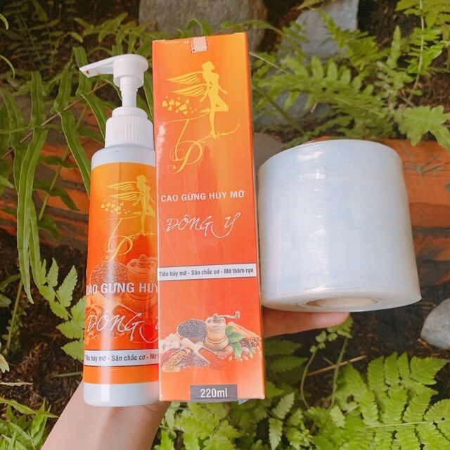 Cao gừng hủy mỡ Đông Y 220ml ( Kèm 1 cuộn nilong quấn bụng ủ nóng )