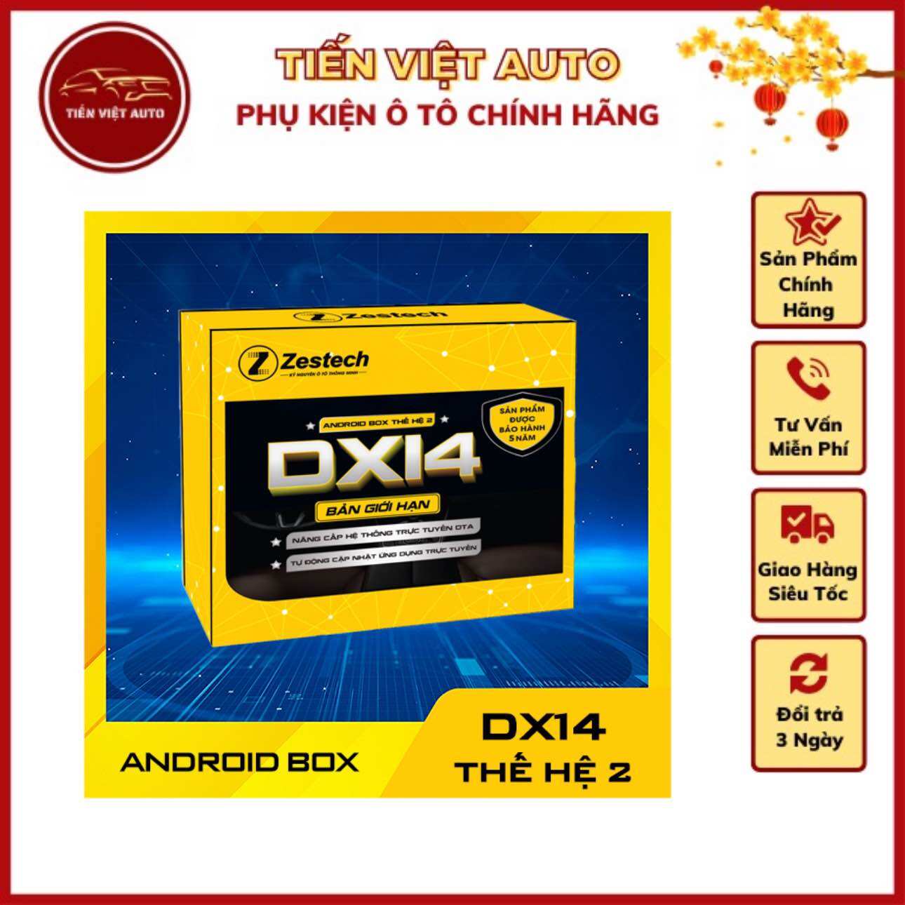 Android box zestech dx14 pro thế hệ 2, ram 8gb, sm6225, android 13