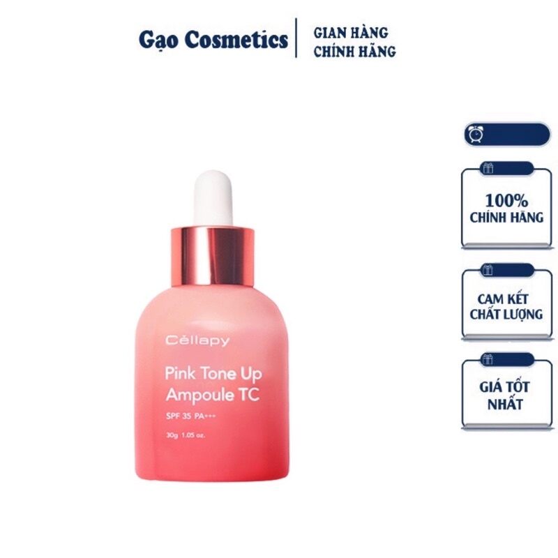 Tinh Chất Serum Chống nắng Dưỡng trắng căng bóng Cellapy pink tone up 30ml