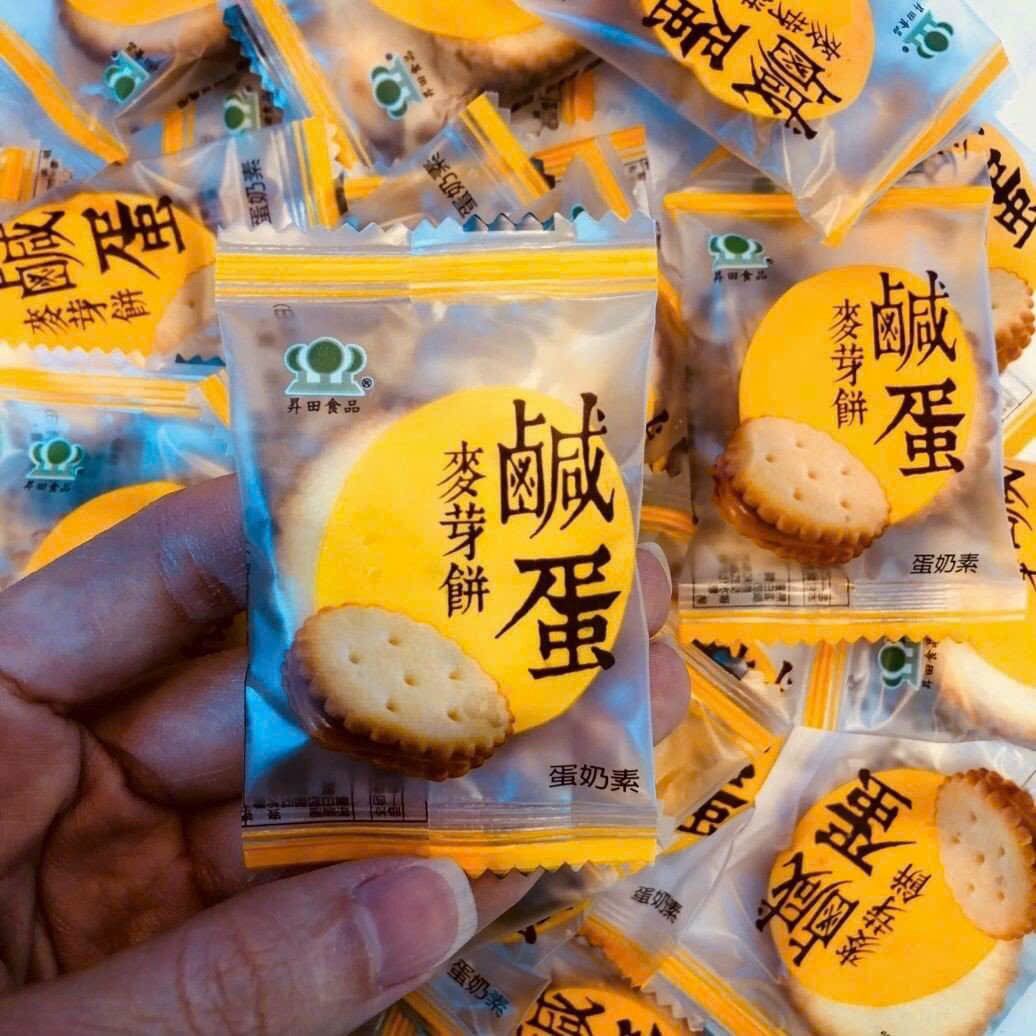 Bánh quy trứng muối Đài Loan túi 180g - Hàng nhập khẩu hiệu MIT