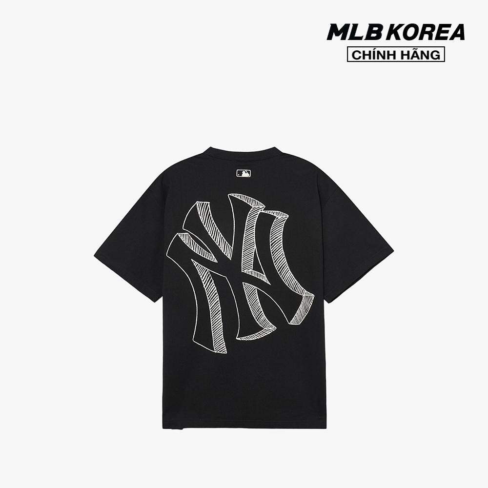 MLB - Áo thun unisex cổ tròn tay ngắn Basic Mega Logo 3ATSB0534-50BKS