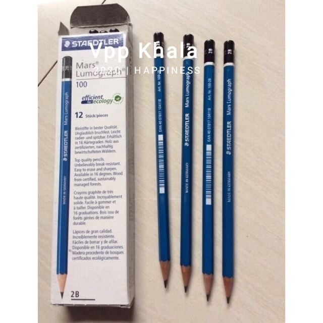 5 cây chì đức 2b 100 xanh