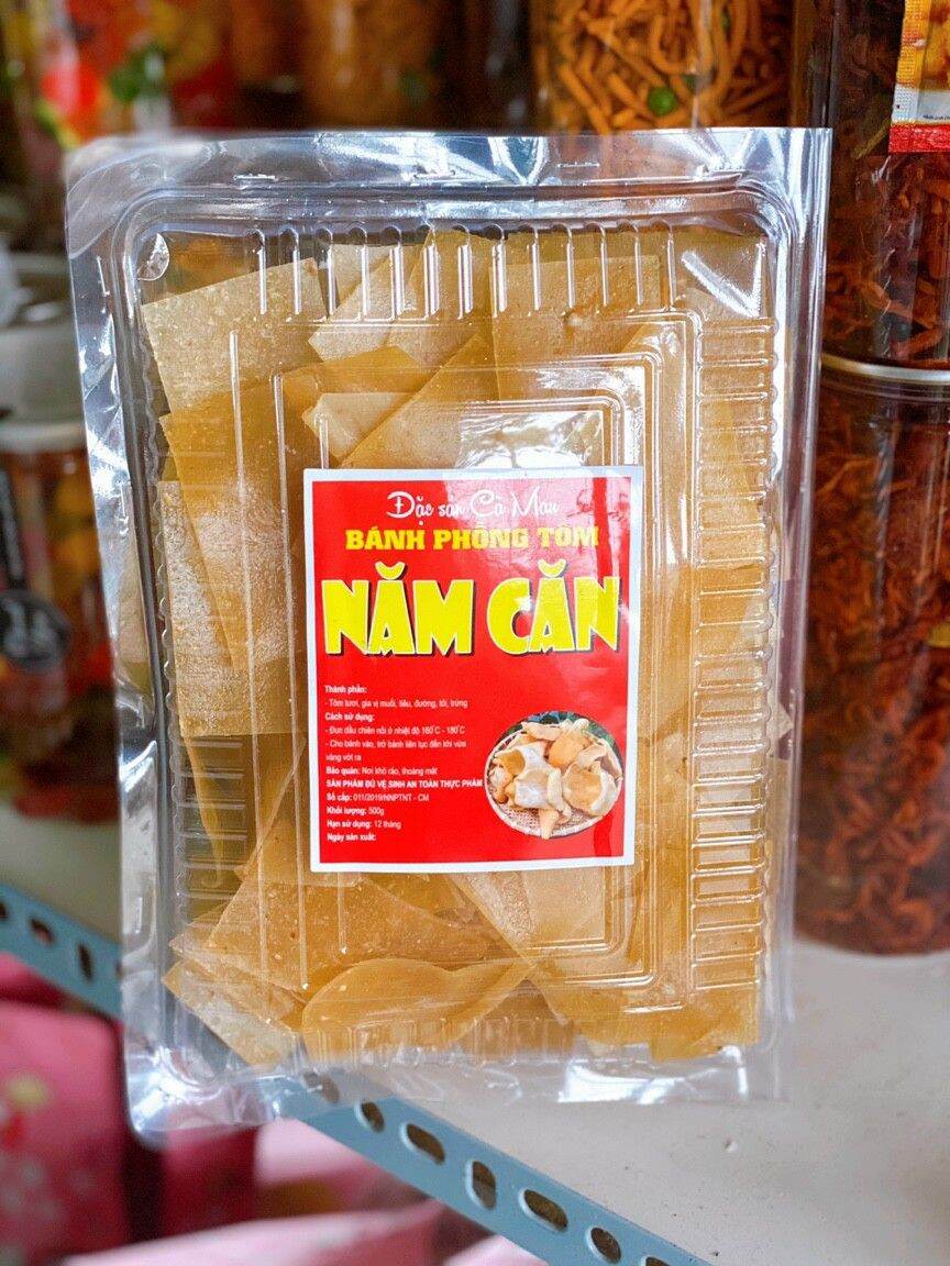 Bánh phồng tôm 5 Căn Cà Mau 500g (Loại đặc biệt 30% tôm)