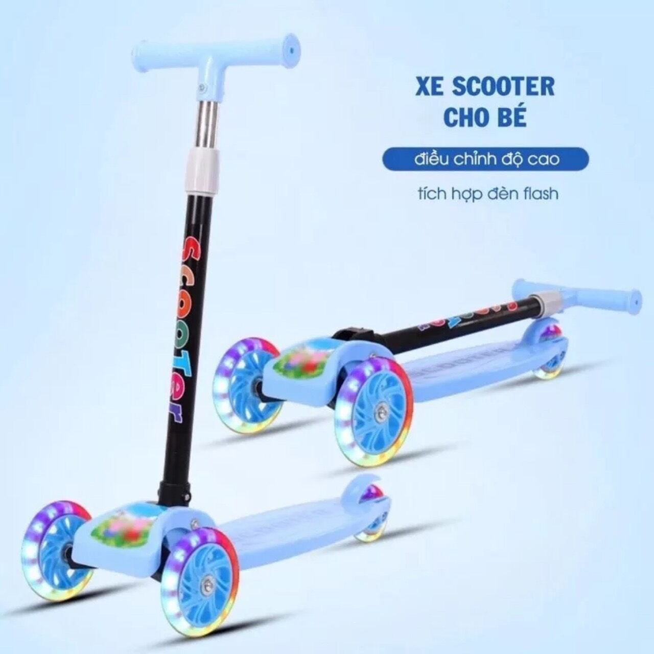 HÓT xe trượt chòi chân cho bé, xe trẻ em scooter chòi chân cho bé hàng cao cấp loại 1