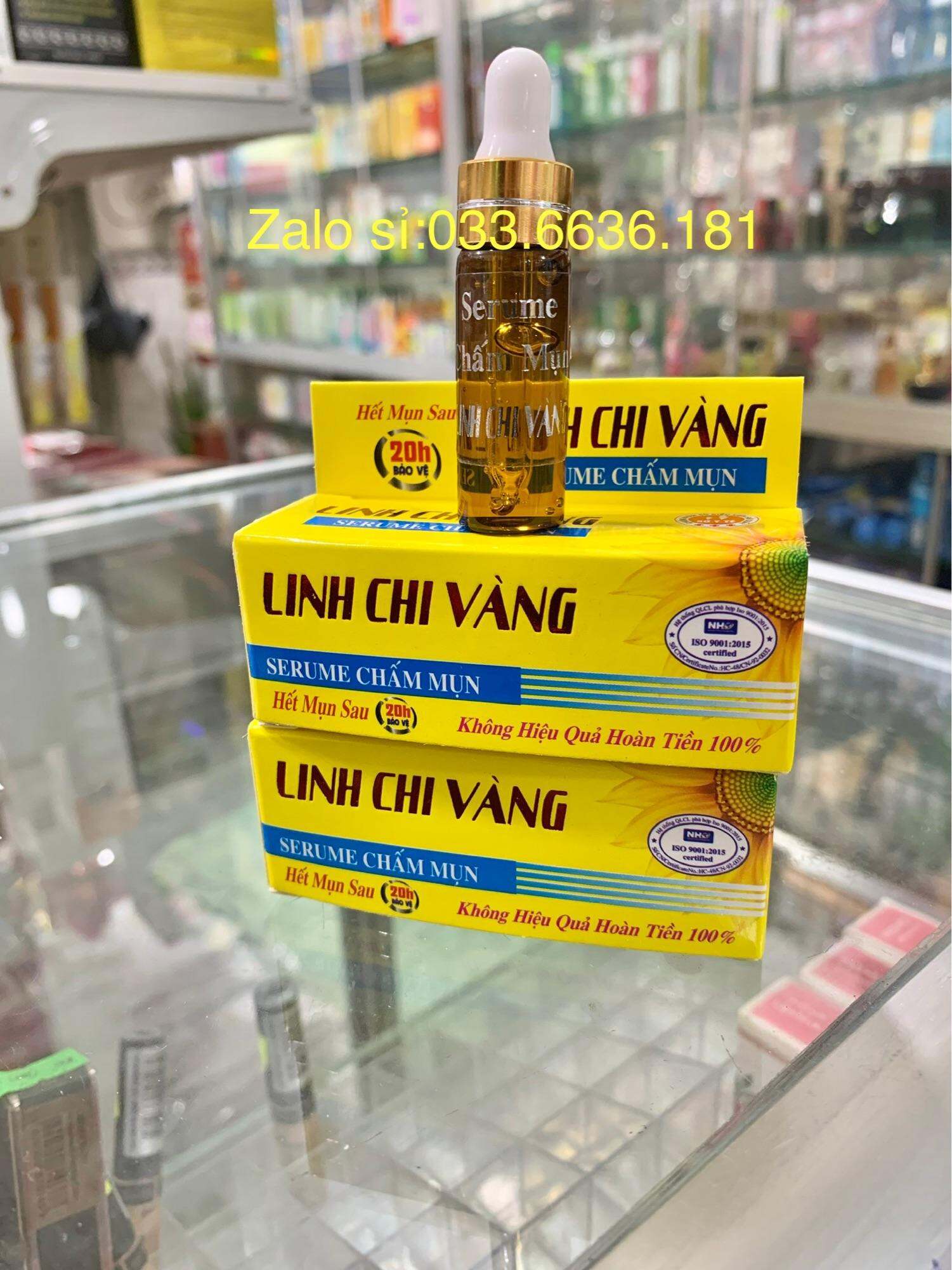 Serum Linh Chi Vàng chấm mụn hết sau 20h chai 10g