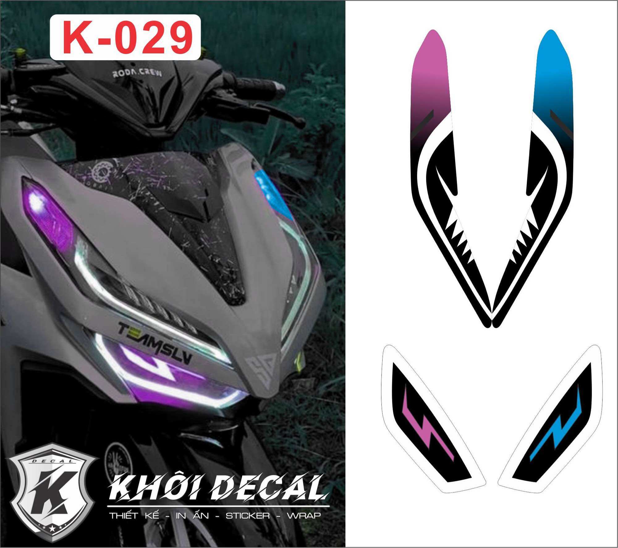 Decal dán đèn Demi Vario 2018-2023