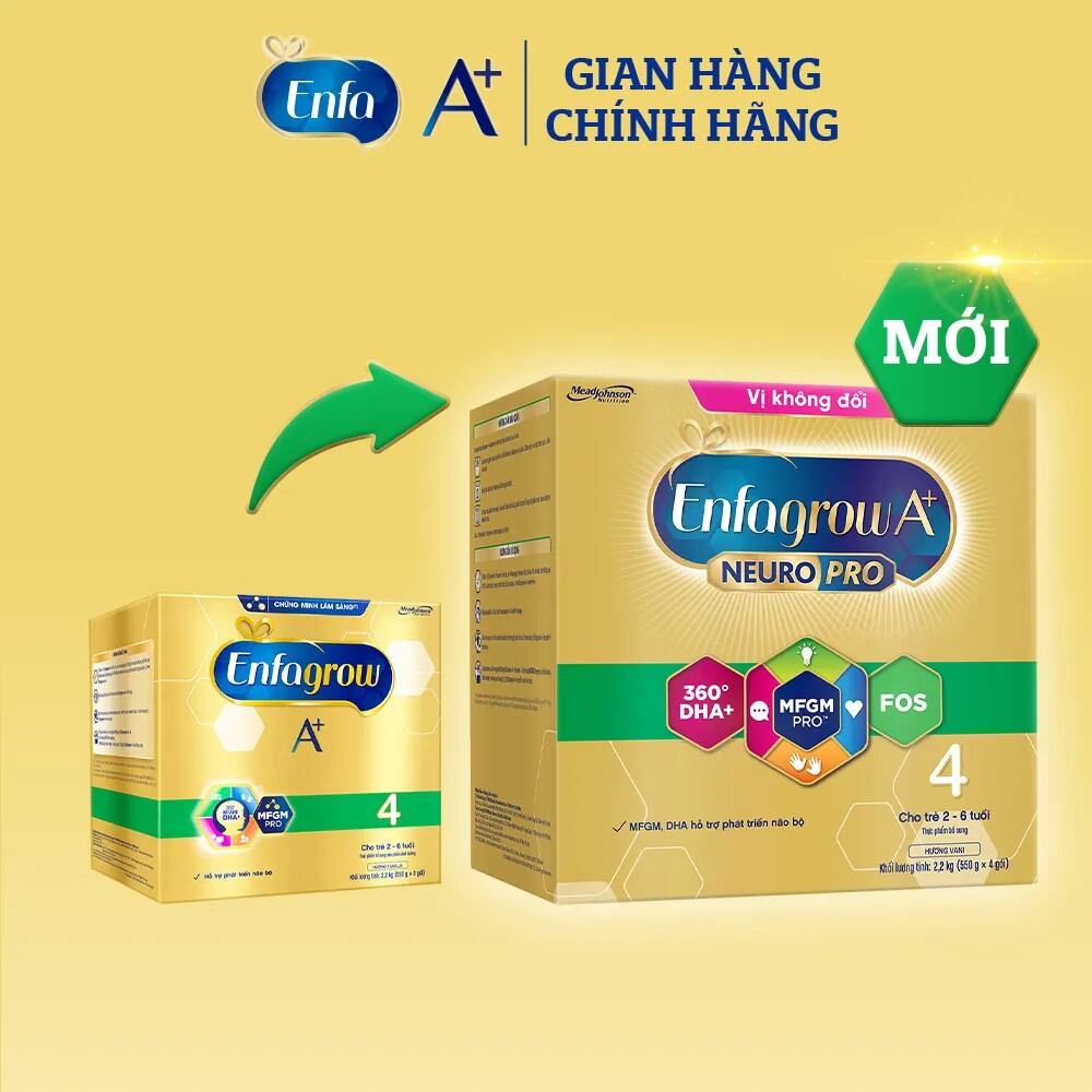 [Date 12/2023] Sữa bột Enfagrow 4 lon 1,7kg Vị k đổi