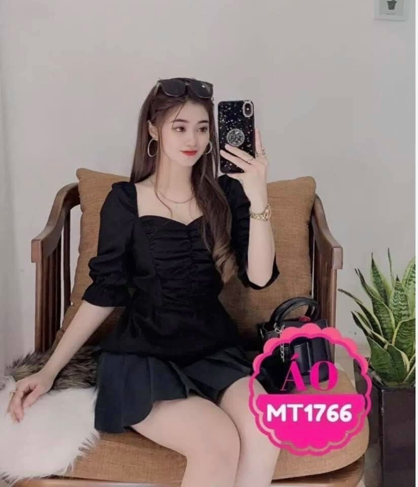 Áo kiểu nhúng ngực dáng peplum thời trang nữ Big size