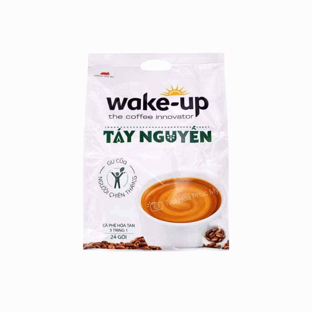 Cà phê sữa hoà tan Wake Up Tây Nguyên ( 24 gói x 16g) mua 3 bịch tặng 1 chai tương ớt 250g